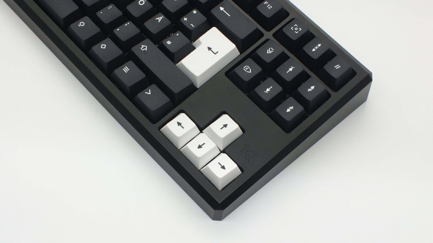 The Teleport Teleport Keycaps (ISO DE - ANSI DE) - SIMVEL White on Black