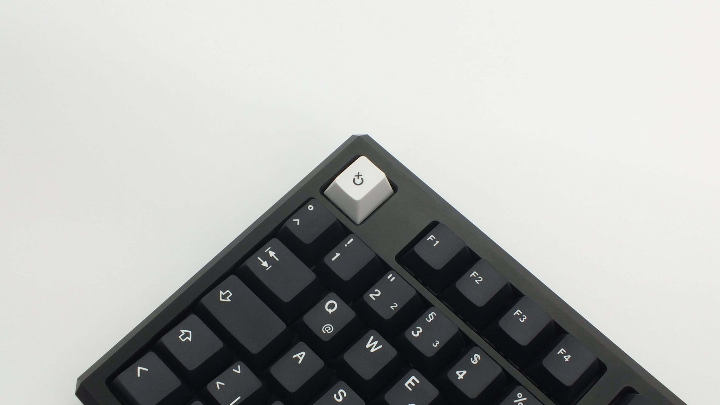 The Teleport Teleport Keycaps (ISO DE - ANSI DE) - SIMVEL White on Black