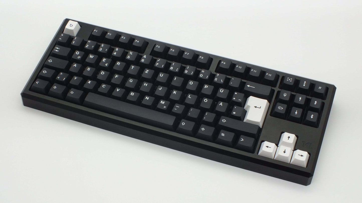 The Teleport Teleport Keycaps (ISO DE - ANSI DE) - SIMVEL White on Black