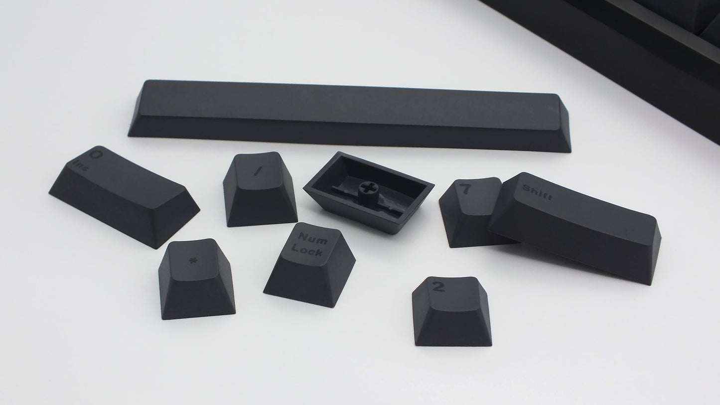 The Teleport Teleport Keycaps (ISO DE - ANSI DE) Basis Set Black