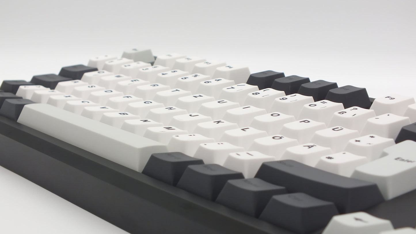 The Teleport Teleport Keycaps (ISO DE - ANSI DE) Full Set Black Piebald
