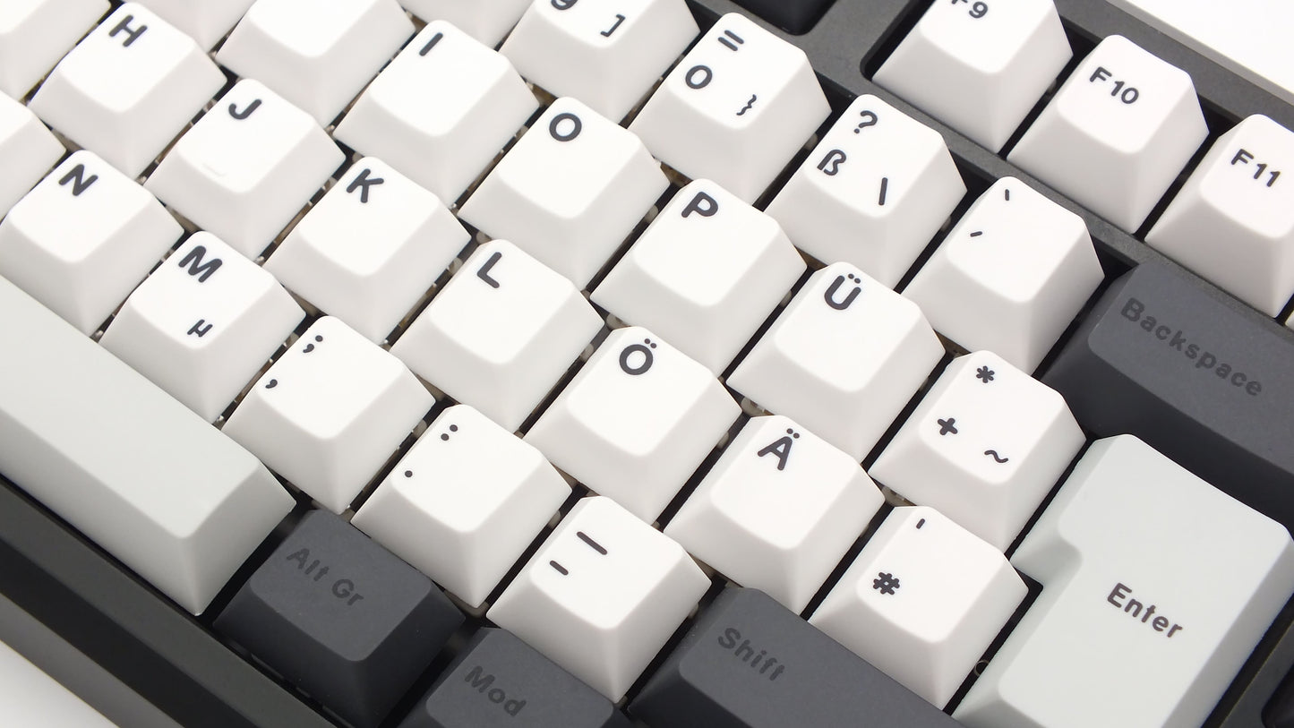 The Teleport Teleport Keycaps (ISO DE - ANSI DE) Full Set Black Piebald