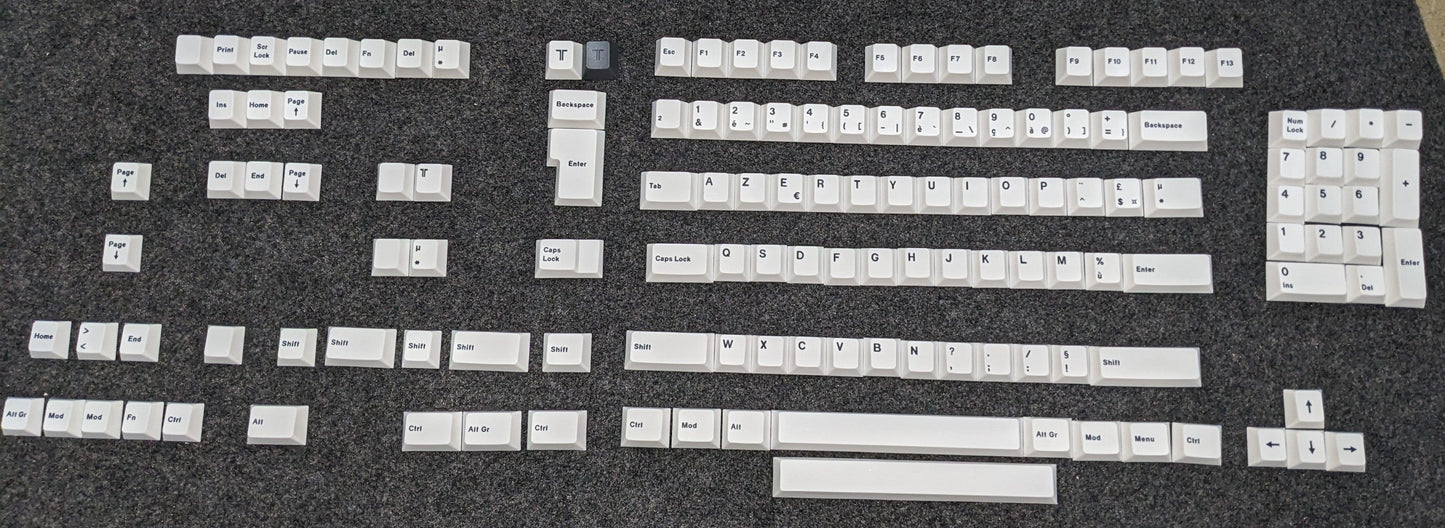 The Teleport Teleport Keycaps (ISO FR - ANSI FR) Full Set White