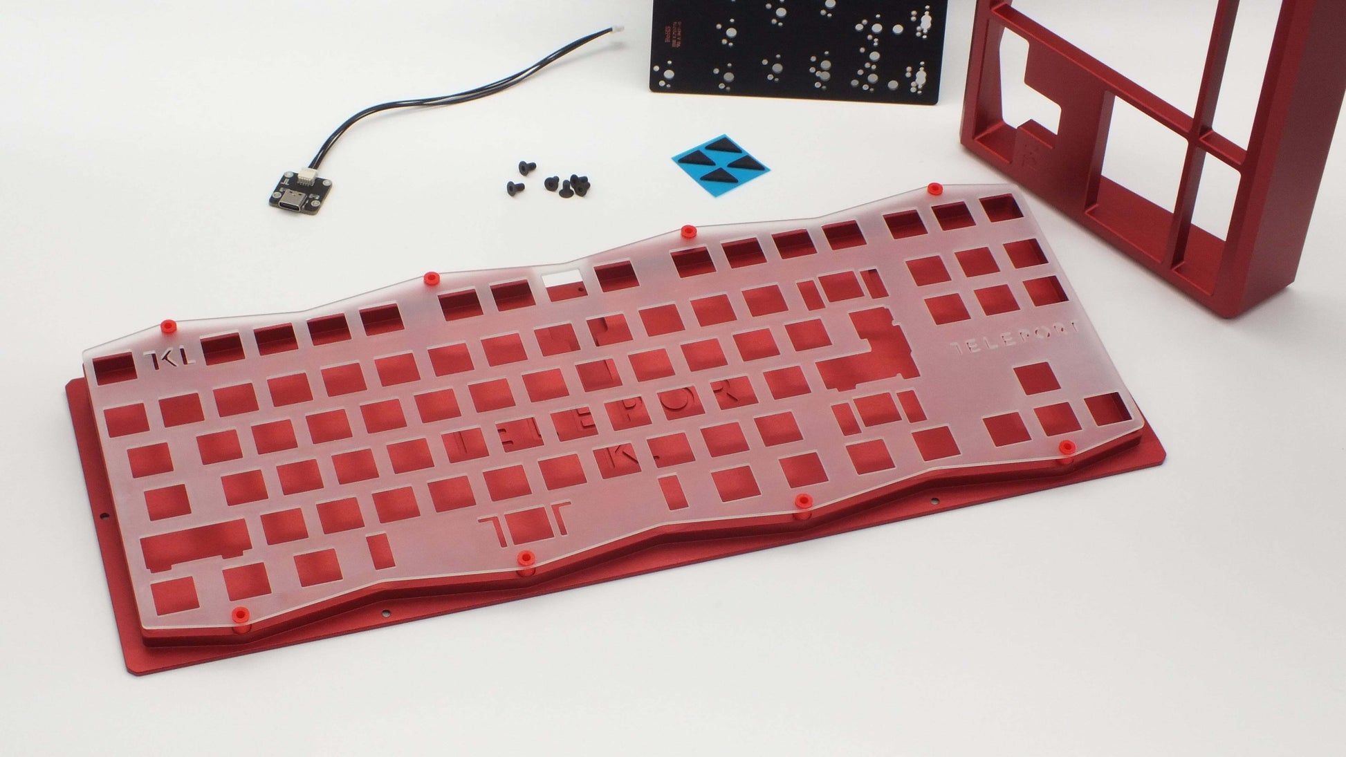 The Teleport Teleport TKL T2 Sonderedition (barebone) Cover Rot/Bottom Rot