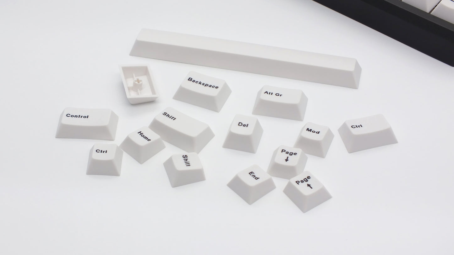 The Teleport Teleport Keycaps Modifier Set White